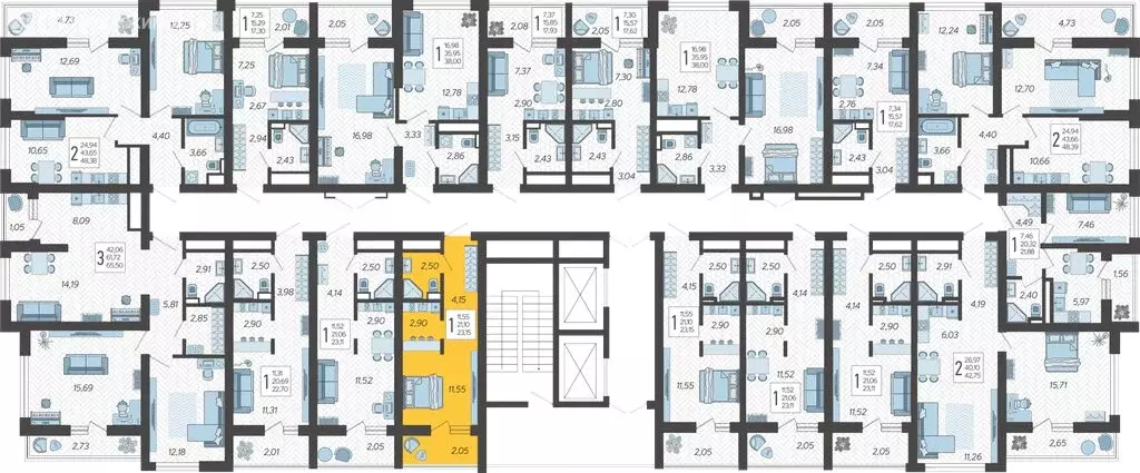 Квартира-студия: Сочи, жилой комплекс Кислород, 14 (23.8 м) - Фото 1