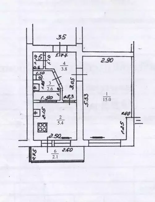 1-к. квартира, 27,5 м, 5/5 эт. - Фото 0