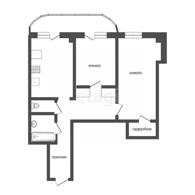 2-к кв. Коми, Сыктывкар Советская ул., 2/2 (69.0 м) - Фото 1