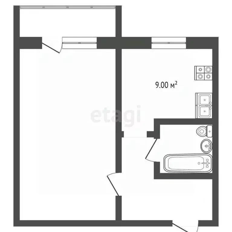 1-к кв. Москва Псковская ул., 10К1 (37.8 м) - Фото 1