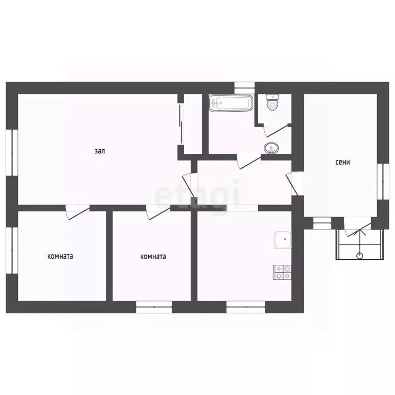 Дом в Тюменская область, с. Ярково ул. Тополиная (70 м) - Фото 2