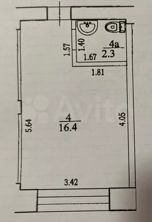 Комната 18,7 м в 1-к., 1/5 эт. - Фото 0