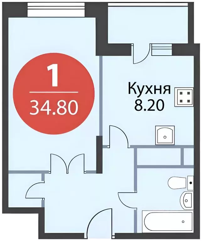 1-к кв. Московская область, Котельники Новые Котельники мкр, 2 (36.0 ... - Фото 2