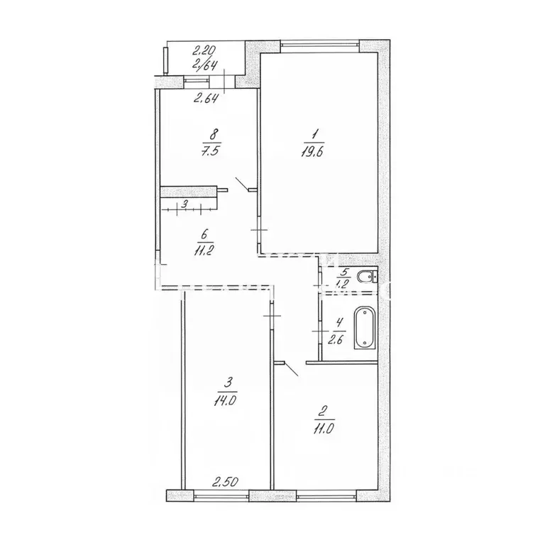3-к кв. Тверская область, Спирово пгт ул. Мира, 10 (67.9 м) - Фото 2