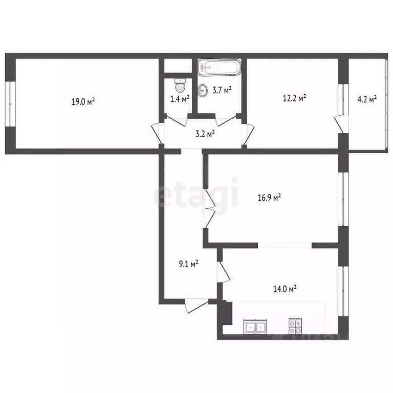 3-к кв. Ярославская область, Ярославль ул. Большая Техническая, 15 ... - Фото 2