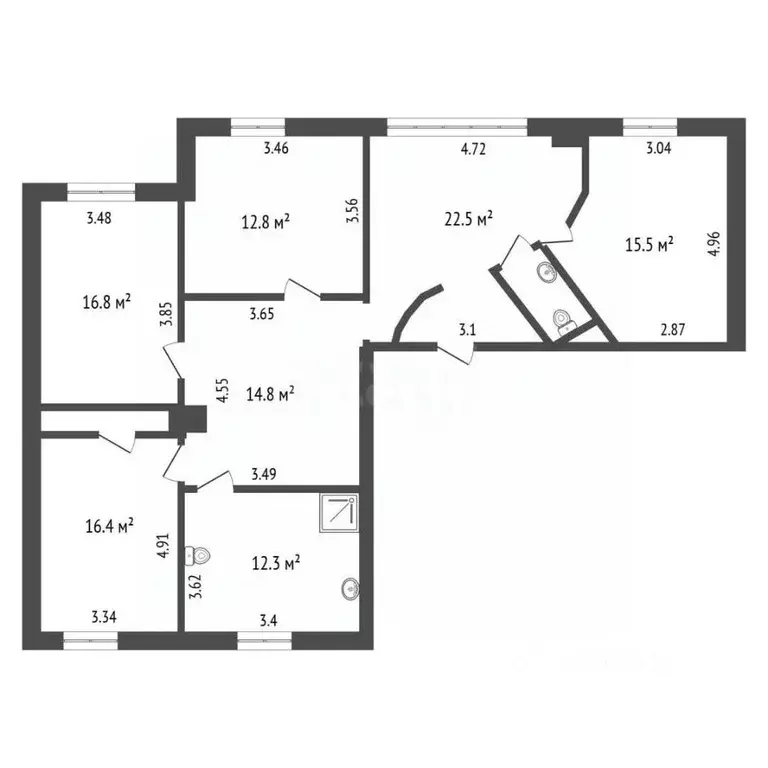 4-к кв. Москва Кутузовский проезд, 4 (115.3 м) - Фото 2