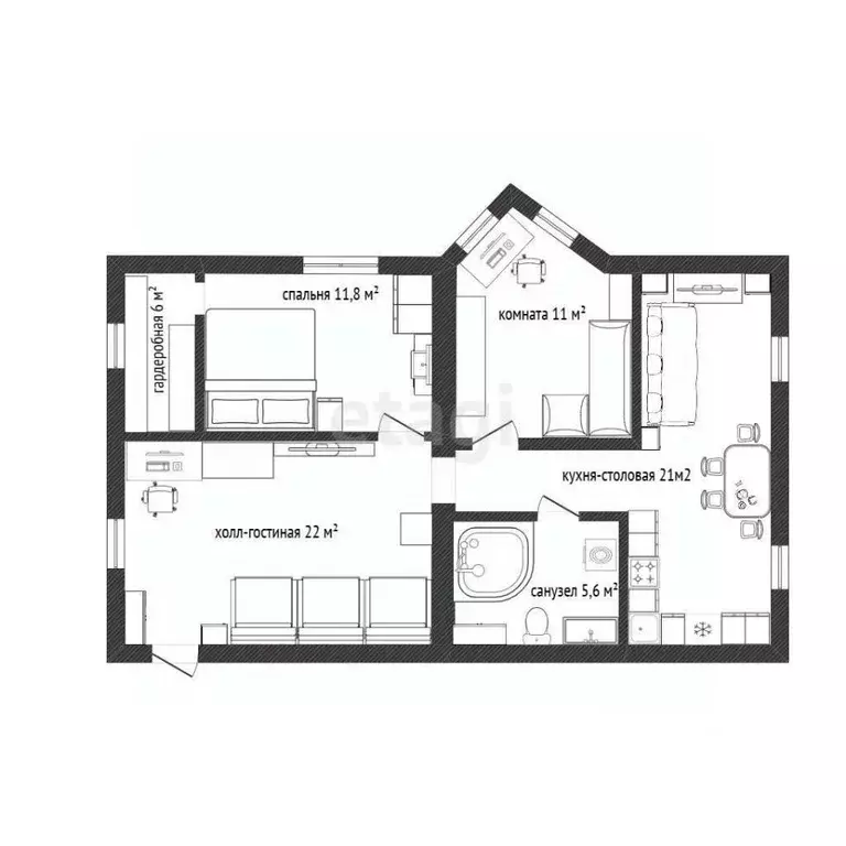 3-к кв. Белгородская область, Белгород Донецкая ул., 83Г (79.4 м) - Фото 2
