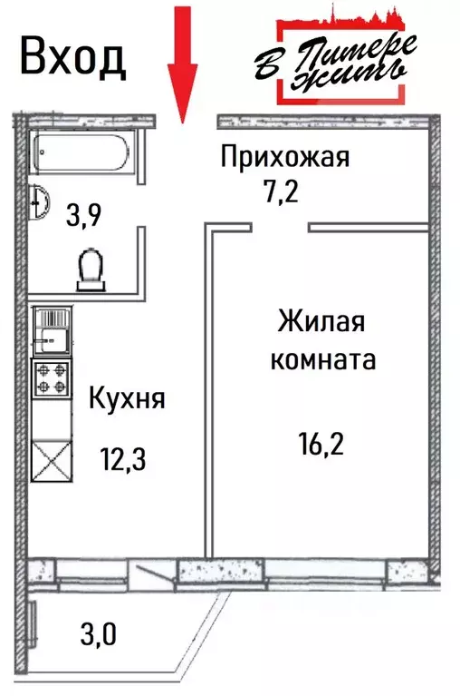 1-к кв. Ленинградская область, Мурино Всеволожский район, Тридевяткино ... - Фото 1