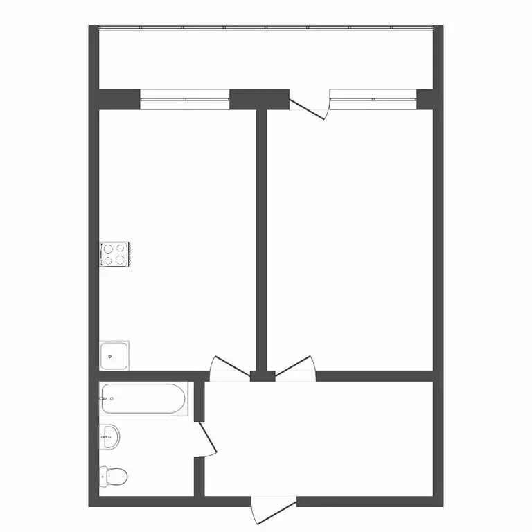 1-комнатная квартира: Тюмень, улица Мельникайте, 138а (42 м) - Фото 0