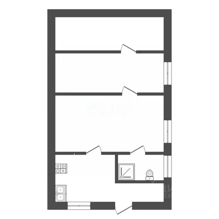 2-к кв. Ростовская область, Батайск Пролетарская ул., 112 (50.0 м) - Фото 2
