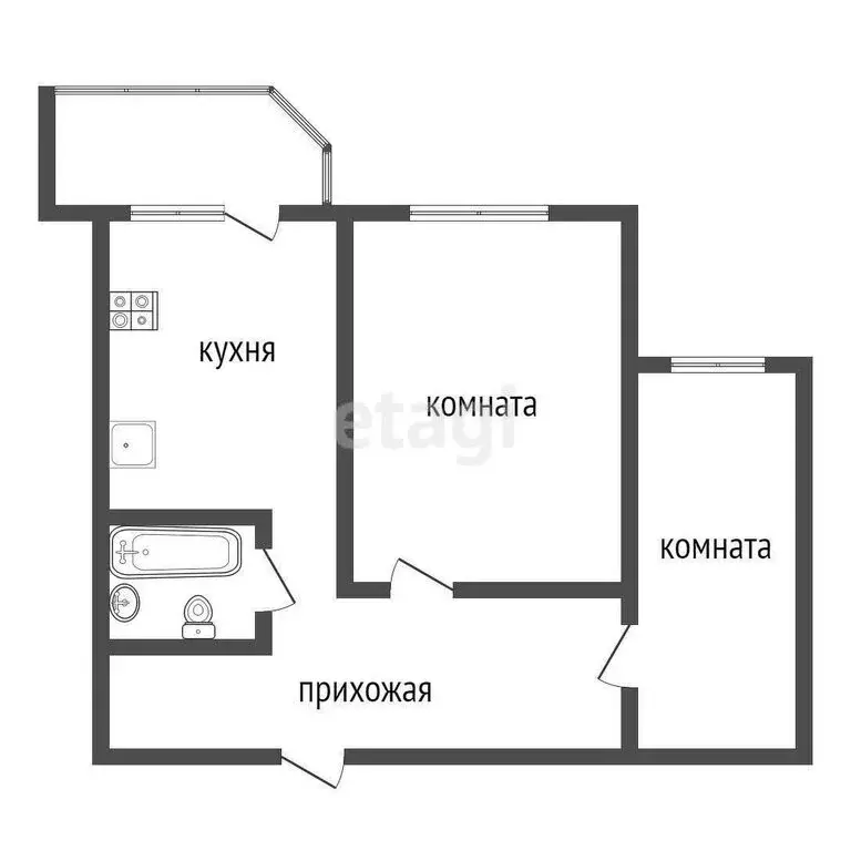 2-комнатная квартира: село Осиновая Гора, 2-й Восточный проезд, 5 ... - Фото 1