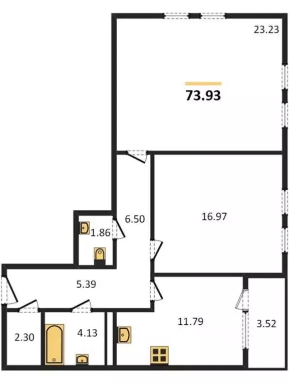 3-к кв. Воронежская область, Воронеж ул. Гаршина, 25к2 (73.93 м) - Фото 0