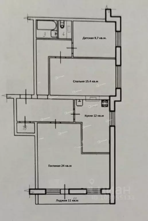3-к кв. Тульская область, Тула Демидовская ул., 74 (78.6 м) - Фото 1