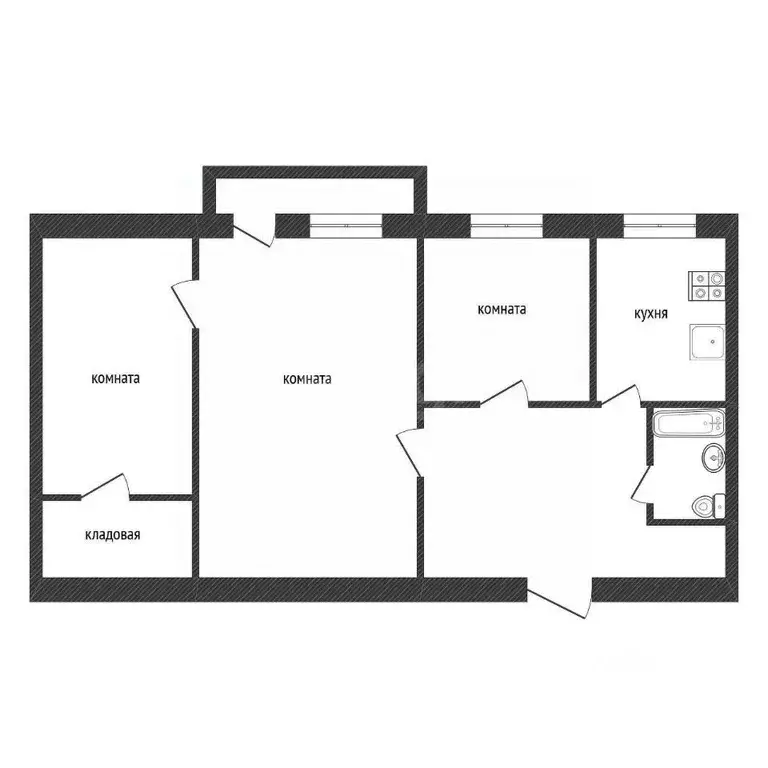 3-к кв. Ленинградская область, Кириши Пионерская ул., 7 (55.0 м) - Фото 1