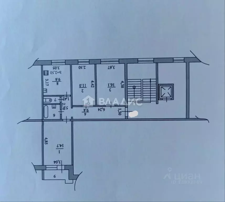 3-к кв. Пензенская область, Пенза ул. Ново-Казанская, 14 (68.5 м) - Фото 1
