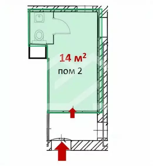 Торговая площадь в Москва ул. Фридриха Энгельса, 7-21 (14 м) - Фото 2