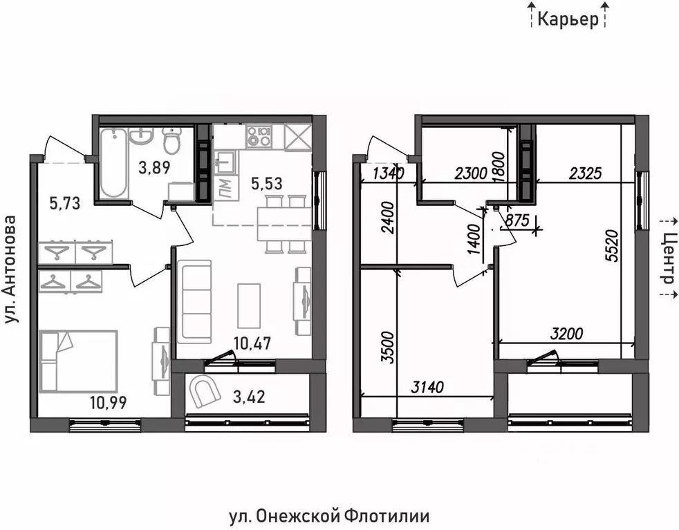 2-к кв. Карелия, Петрозаводск ул. Онежской Флотилии, 10 (40.03 м) - Фото 0