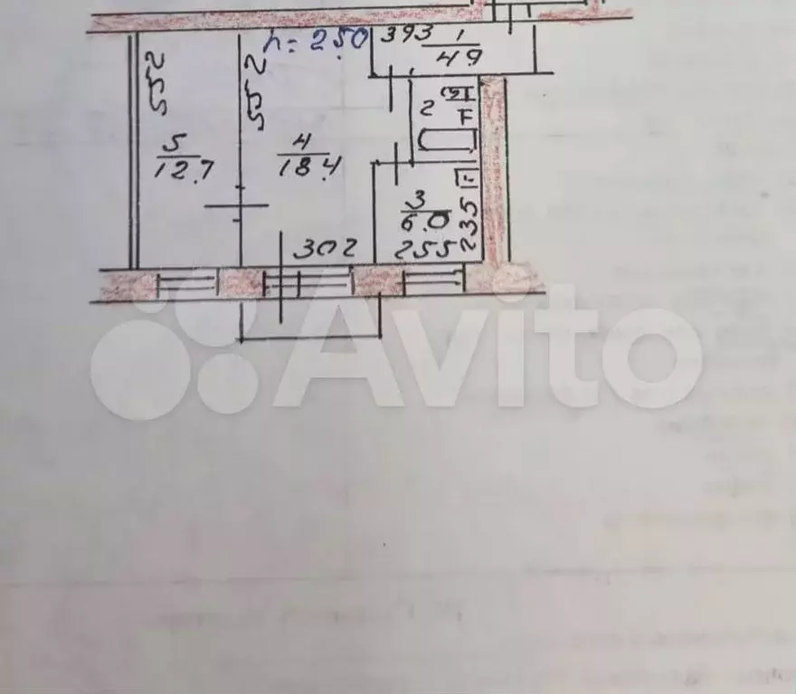 2-к. квартира, 45 м, 4/5 эт. - Фото 0