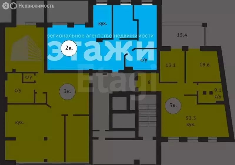 2-комнатная квартира: Макаровский городской округ, село Поречье, ... - Фото 1