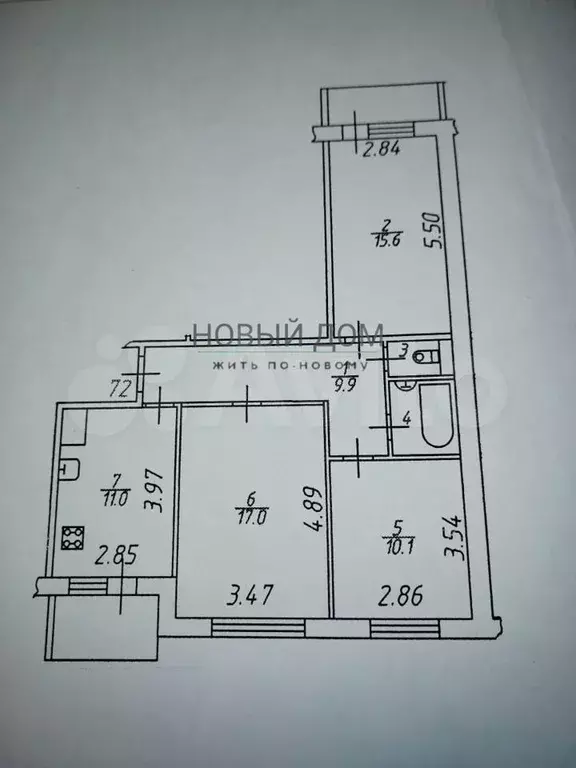 3-к. квартира, 73 м, 9/10 эт. - Фото 0