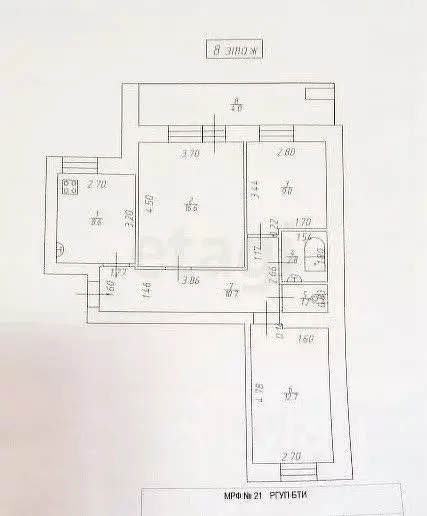 3-к кв. Татарстан, Казань ул. Академика Губкина, 31 (65.6 м) - Фото 1