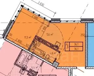 1-к кв. Приморский край, Находка Северный 18 жилой комплекс (36.1 м) - Фото 1