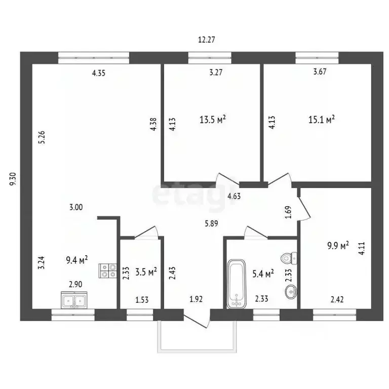 Дом в Ханты-Мансийский АО, Сургут Прибрежный-3 СТ, ул. Земляничная (98 ... - Фото 1