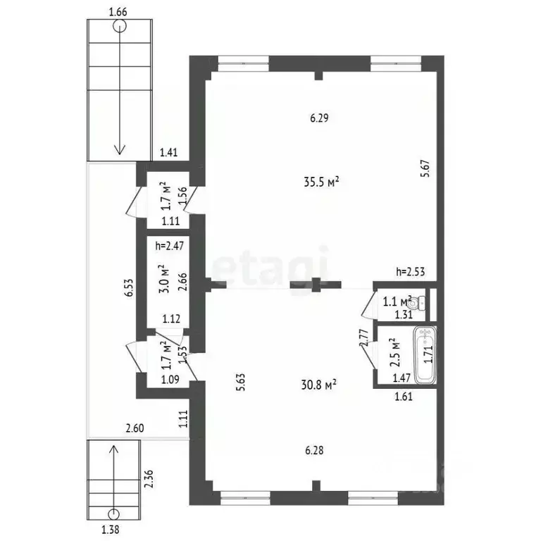 Помещение свободного назначения в Забайкальский край, Чита Северный ... - Фото 2