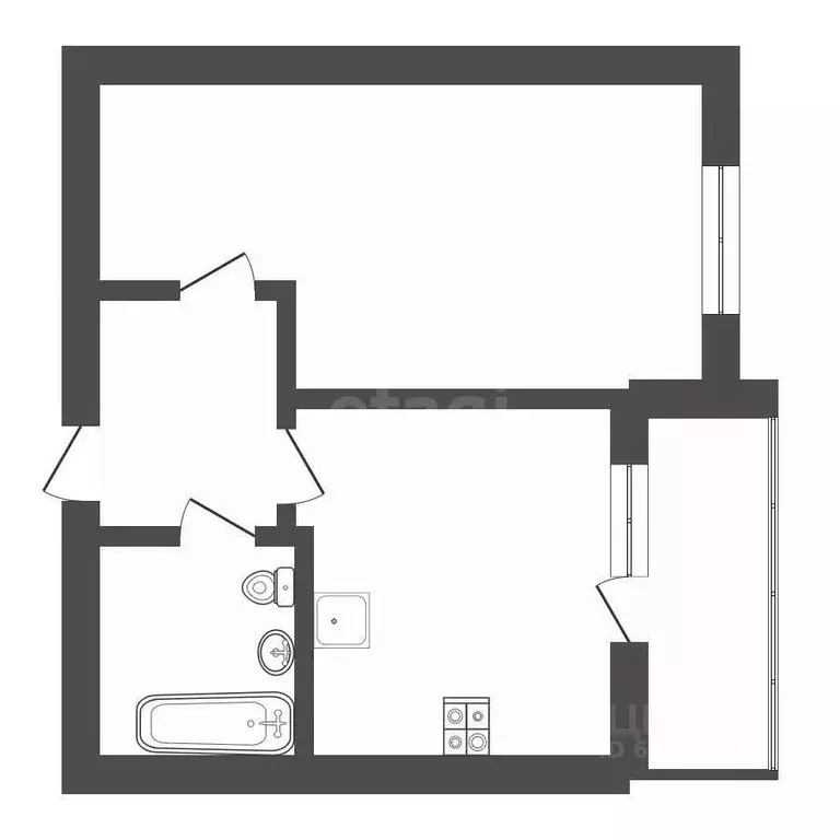 1-к кв. Тульская область, Тула ул. Героя России Зиничева, 1 (31.0 м) - Фото 0