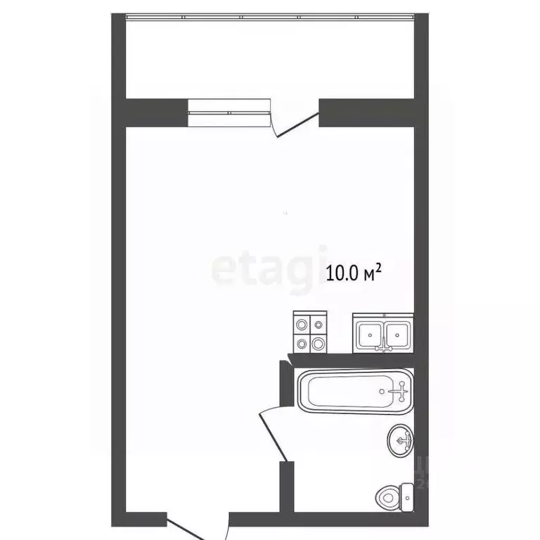 Студия Севастополь ул. Парковая, 7 (32.0 м) - Фото 2