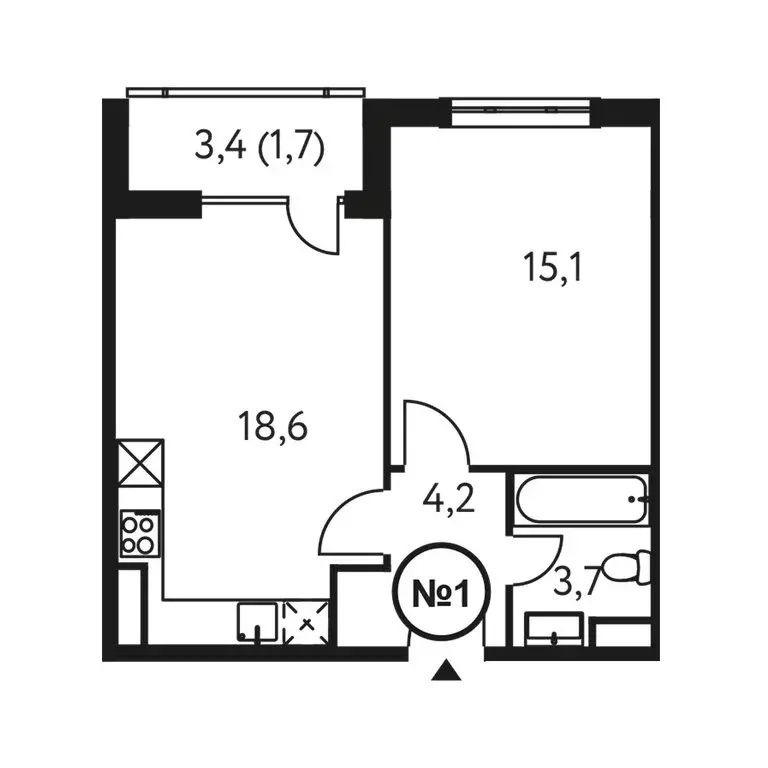 2-комнатная квартира: Москва, Винницкая улица, 8 (43.4 м) - Фото 0