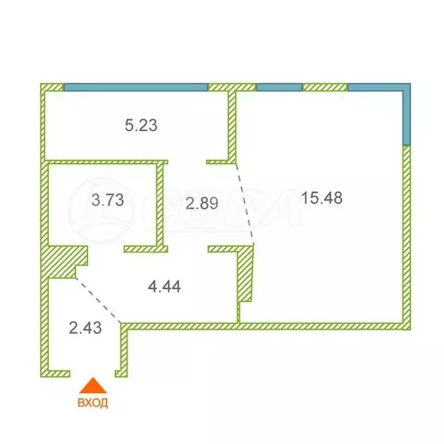 Квартира-студия: Патрушева, улица Александра Пушкина, 10А (29.5 м) - Фото 0