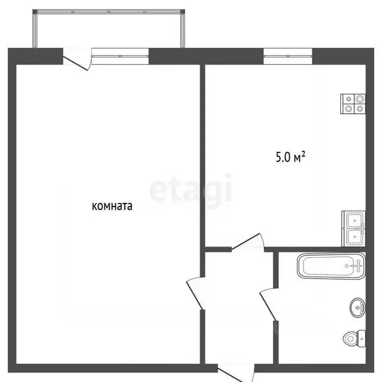 1-к кв. Владимирская область, Муром Ленинградская ул., 29 (40.0 м) - Фото 1