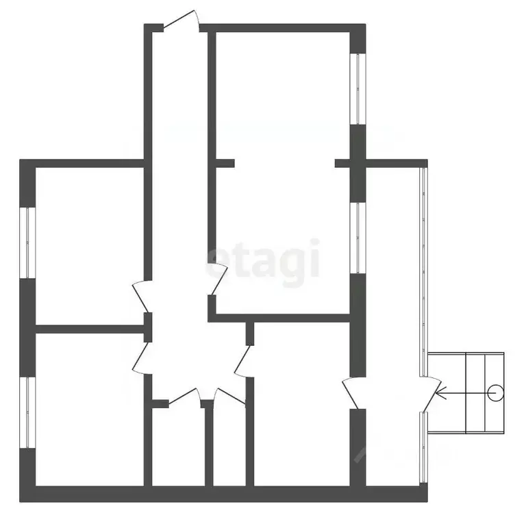 Офис в Тюменская область, Тюмень Микрорайон мыс, ул. Малиновского, 6 ... - Фото 2