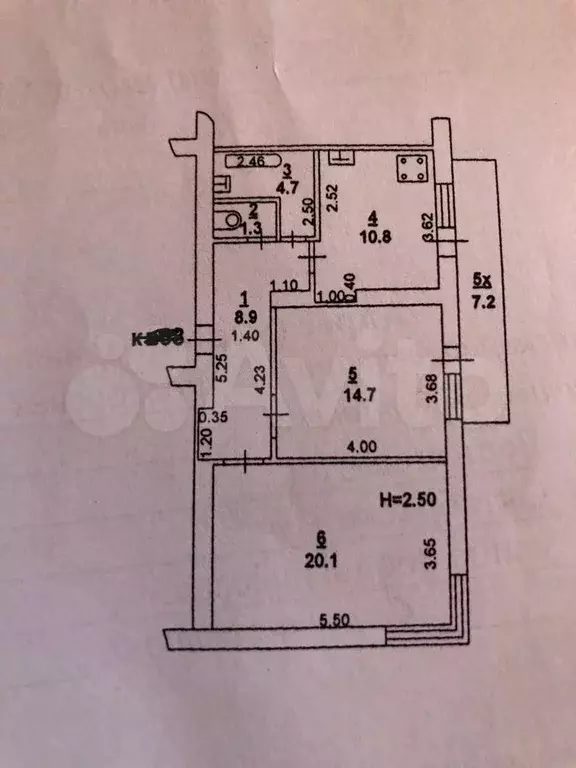 2-к. квартира, 60 м, 7/10 эт. - Фото 0