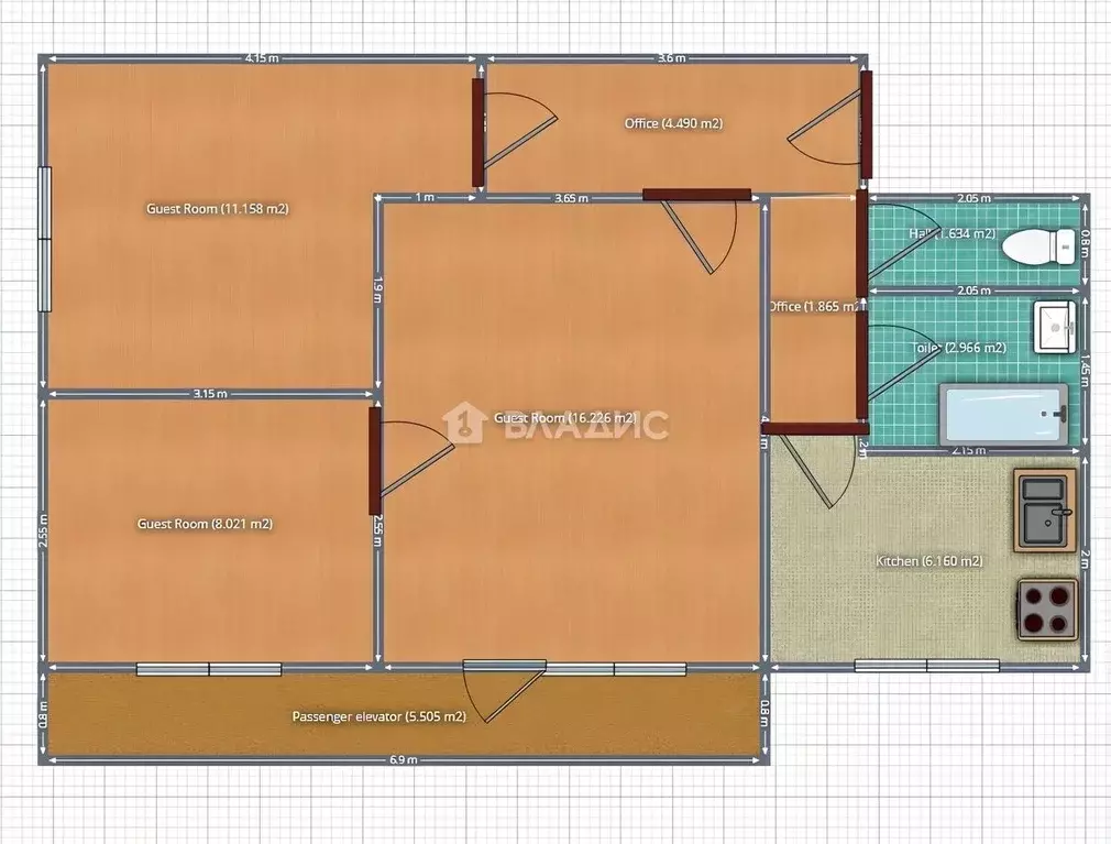 3-к кв. Москва Аминьевское ш., 32 (52.0 м) - Фото 1