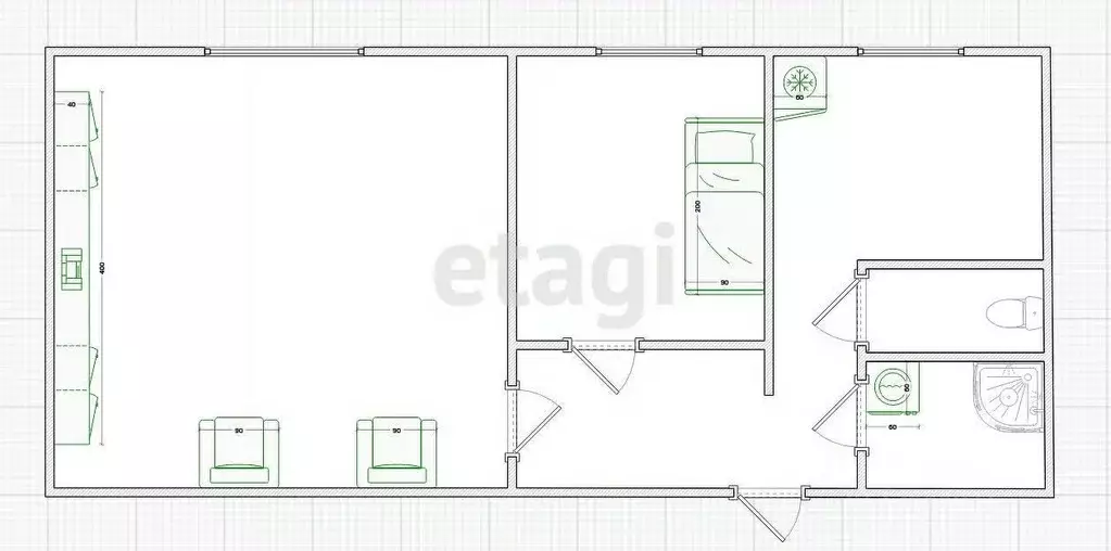2-к кв. Костромская область, Кострома Никитская ул., 56 (51.8 м) - Фото 1