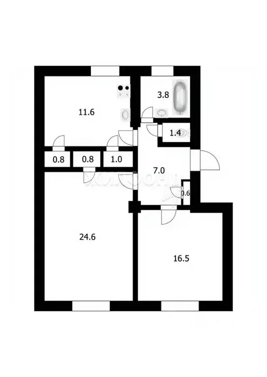 2-к кв. Новосибирская область, Новосибирск ул. Станиславского, 7 (68.1 ... - Фото 0