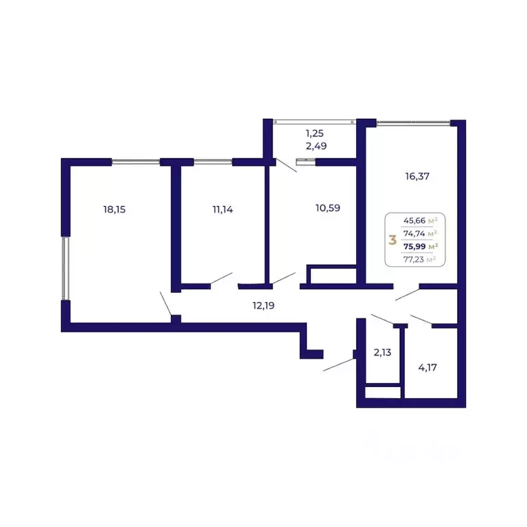 3-к кв. Башкортостан, Уфа Затон-Восточный жилрайон, Паруса жилой ... - Фото 1