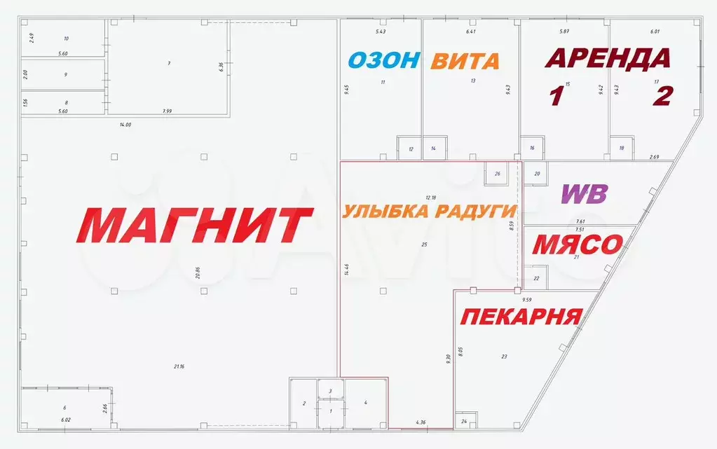 Топ в Дерябихе, от 53.5 до 110 м - Фото 0