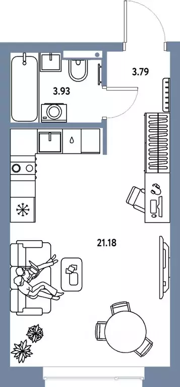 Студия Московская область, Мытищи Страна.Парковая жилой комплекс (28.9 ... - Фото 1