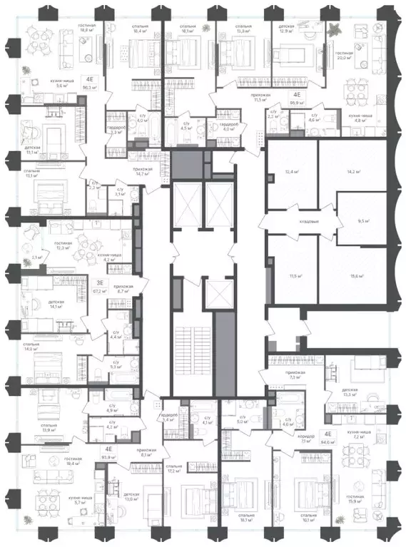 3-к кв. Москва Петровский Парк 2 жилой комплекс (95.9 м) - Фото 1