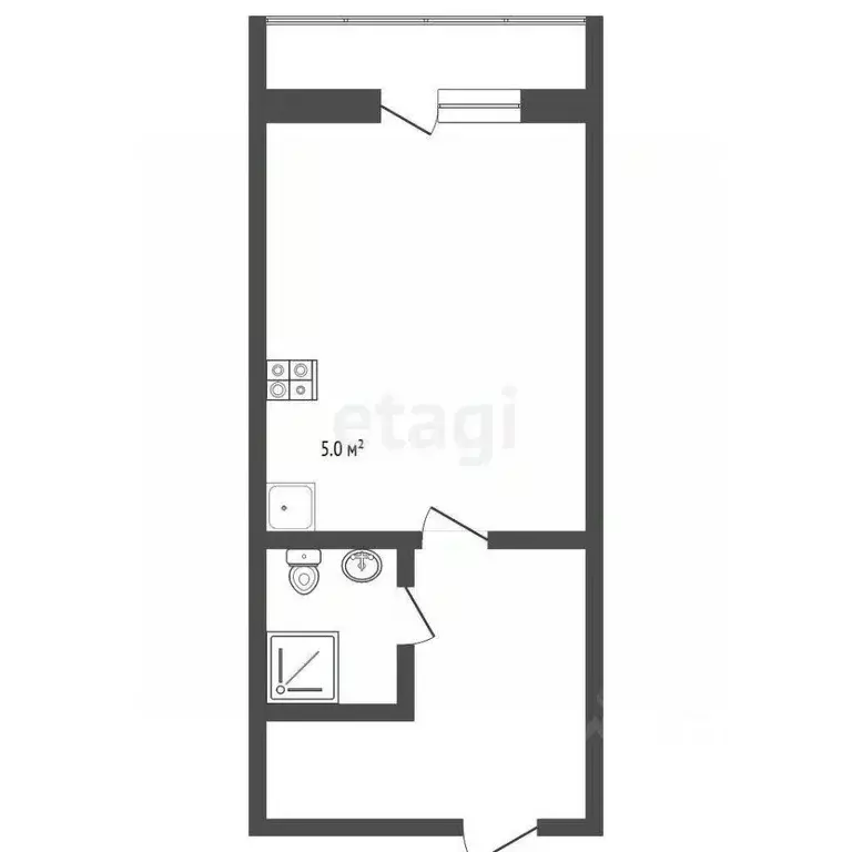 Студия Краснодарский край, Анапа Астраханская ул., 71А (30.0 м) - Фото 1