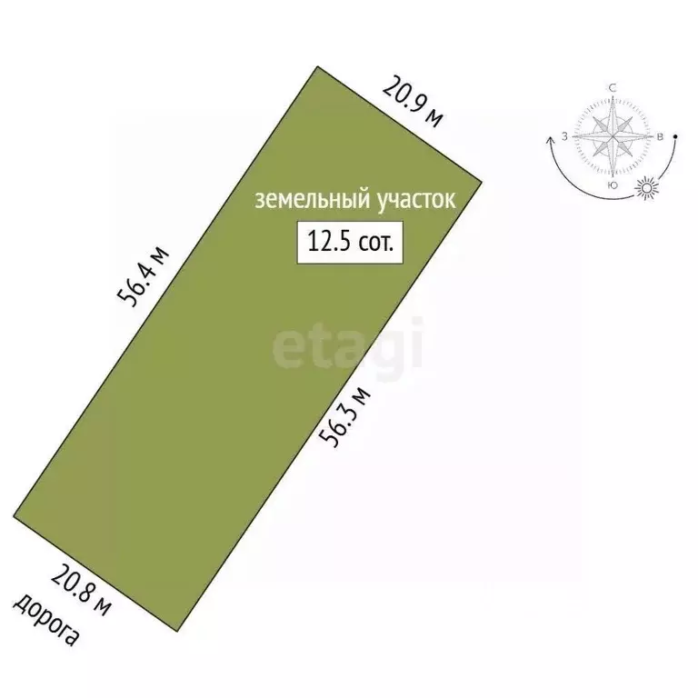 Участок в Коми, Ухта муниципальный округ, пос. Изъюр ул. Рабочая (12.0 ... - Фото 2