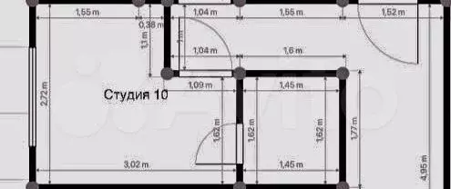 Апартаменты-студия, 10,1 м, 4/4 эт. - Фото 0