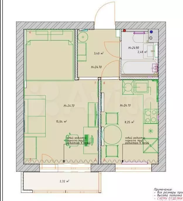 1-к. квартира, 30 м, 4/9 эт. - Фото 0