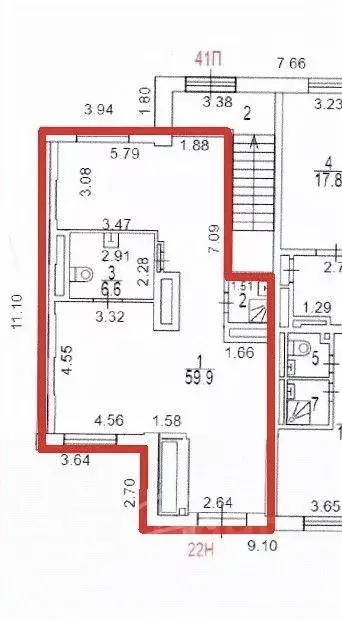 Помещение свободного назначения в Москва Сиреневый бул., 4/1 (69 м) - Фото 1