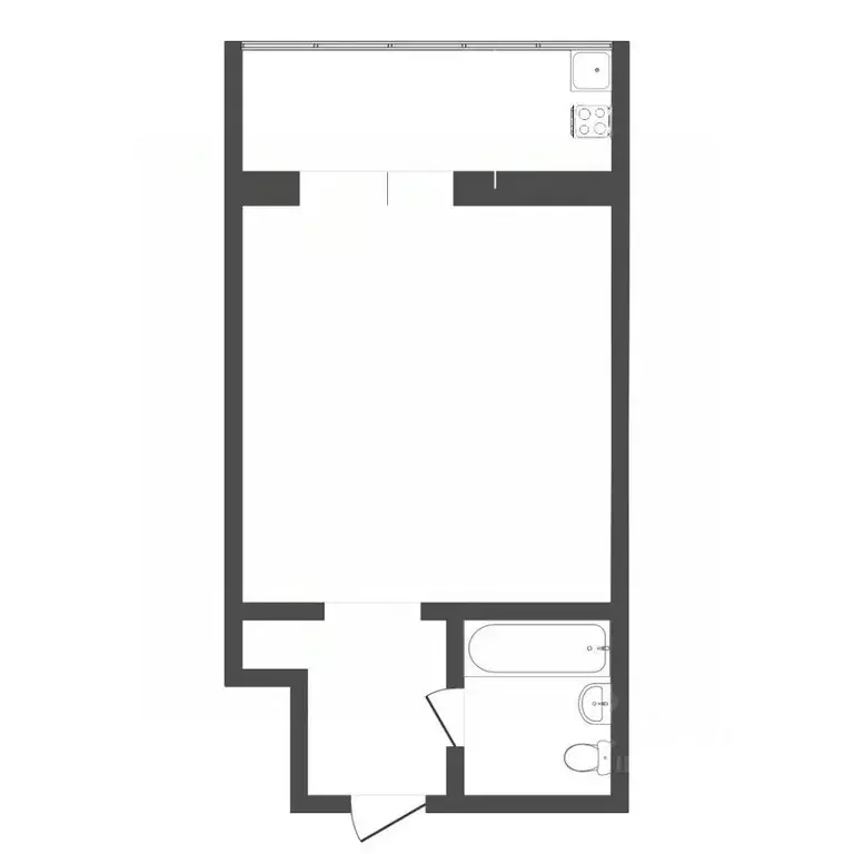 Студия Тюменская область, Тюмень ул. 30 лет Победы, 109 (12.9 м) - Фото 2