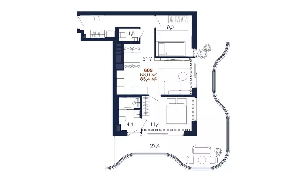 3-комнатная квартира: Сочи, микрорайон Центральный, Морской переулок, ... - Фото 1