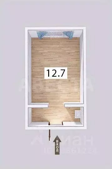 Комната Омская область, Омск Учебная ул., 193 (12.7 м) - Фото 2